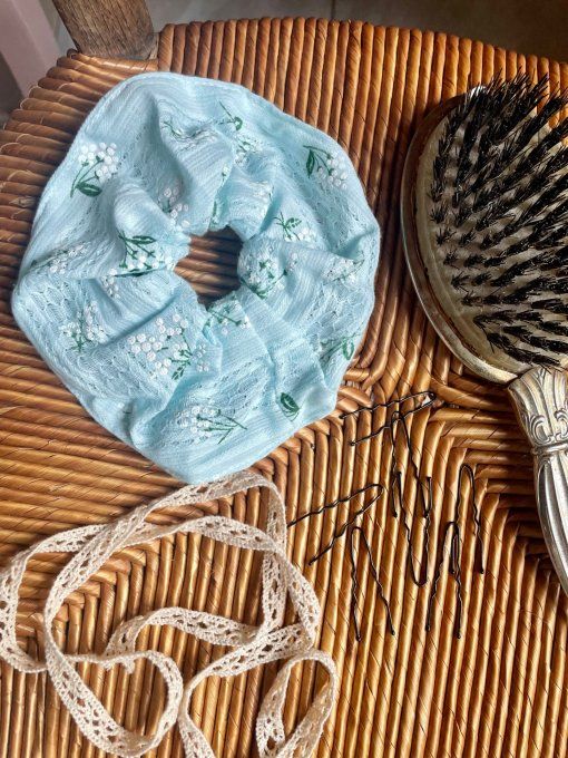 Chouchou Muguet Bleu Ciel