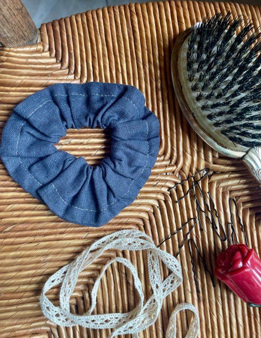 Chouchou Indigo Fil d'Argent