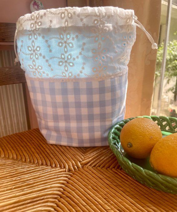 Pochon Mini Vichy Céleste