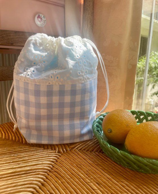 Pochon Mini Vichy Céleste