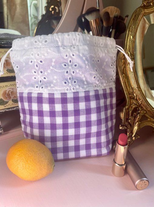 Pochon Mini Vichy Prune