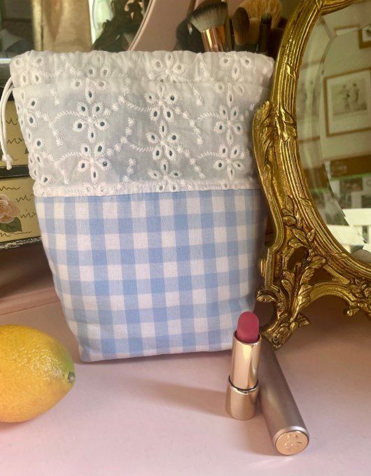 Pochon Mini Vichy Céleste