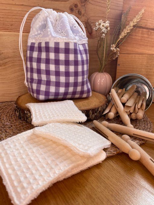 Pochon Mini Vichy Prune