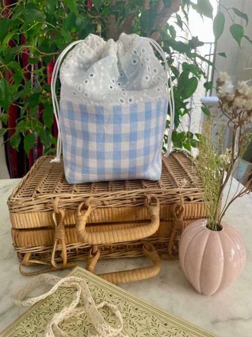 Pochon Mini Vichy Céleste